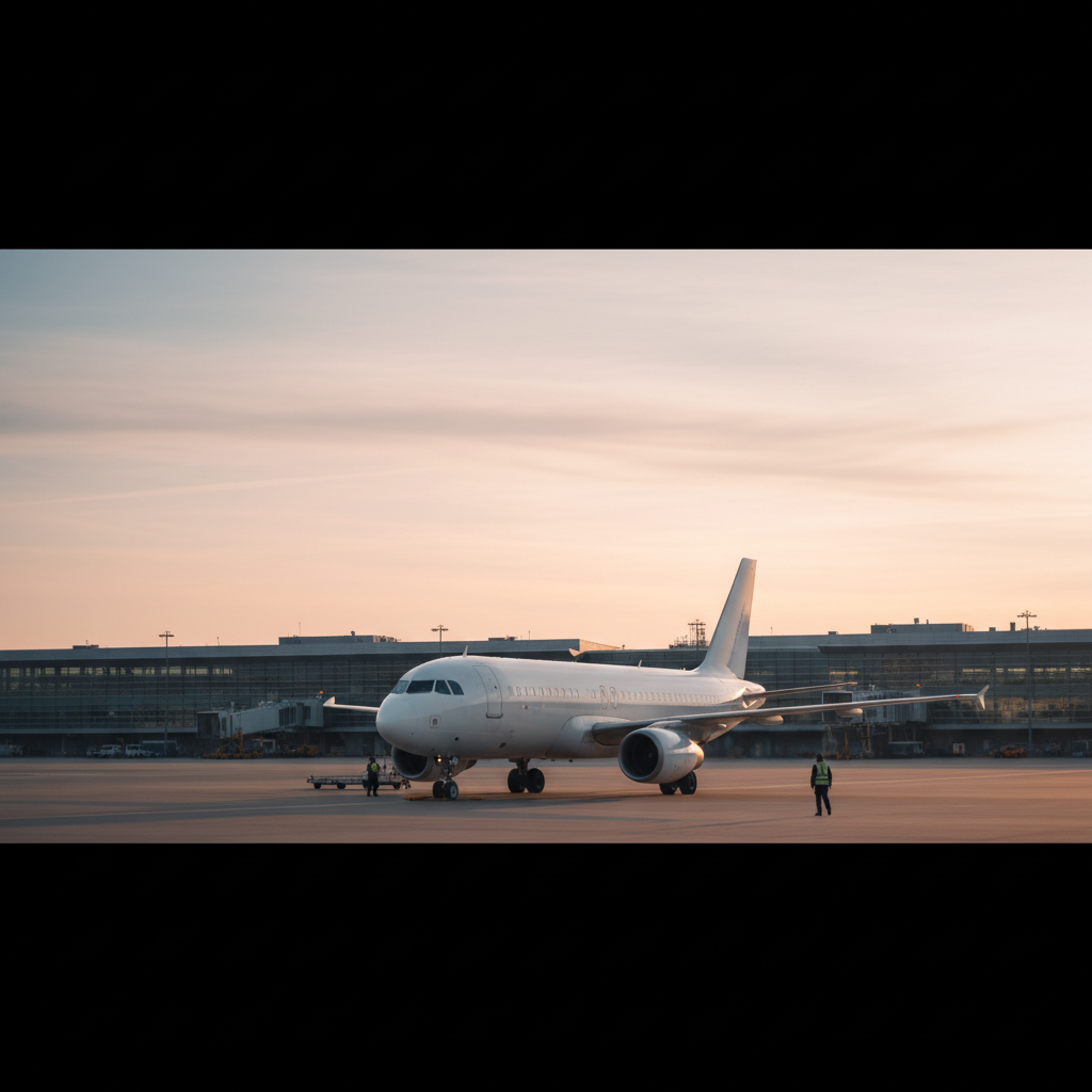 Samolot pasażerski na płycie lotniska — przewoźnik easyJet