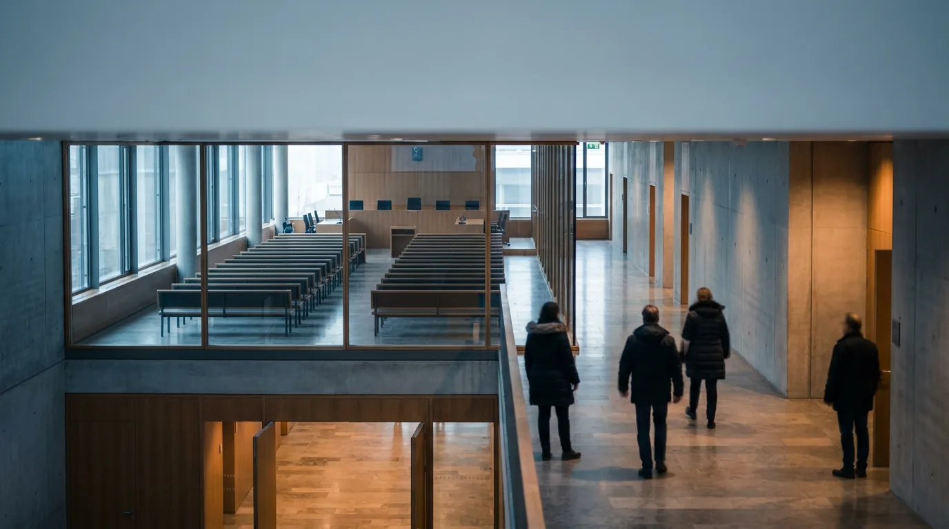 Pusta sala rozpraw europejskiego sądu — C-74/19
