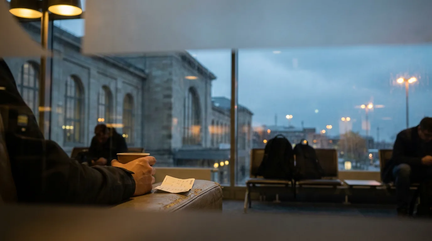 Waiting for a delayed flight in the terminal — Right to Care in Poland: Meals and a Hotel During a Flight…