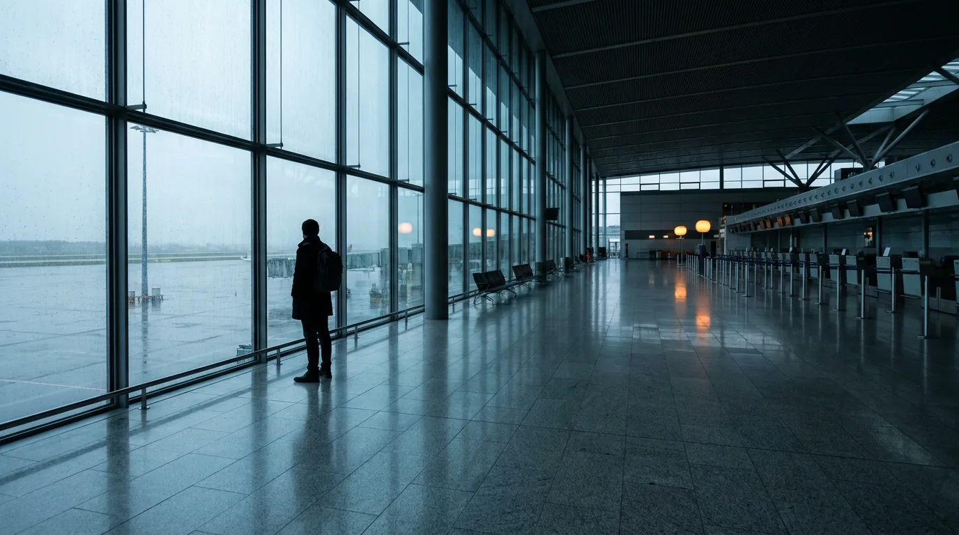 Empty departure hall during a strike — Flight Strike: What to Do When You Are Stuck at a Polish…
