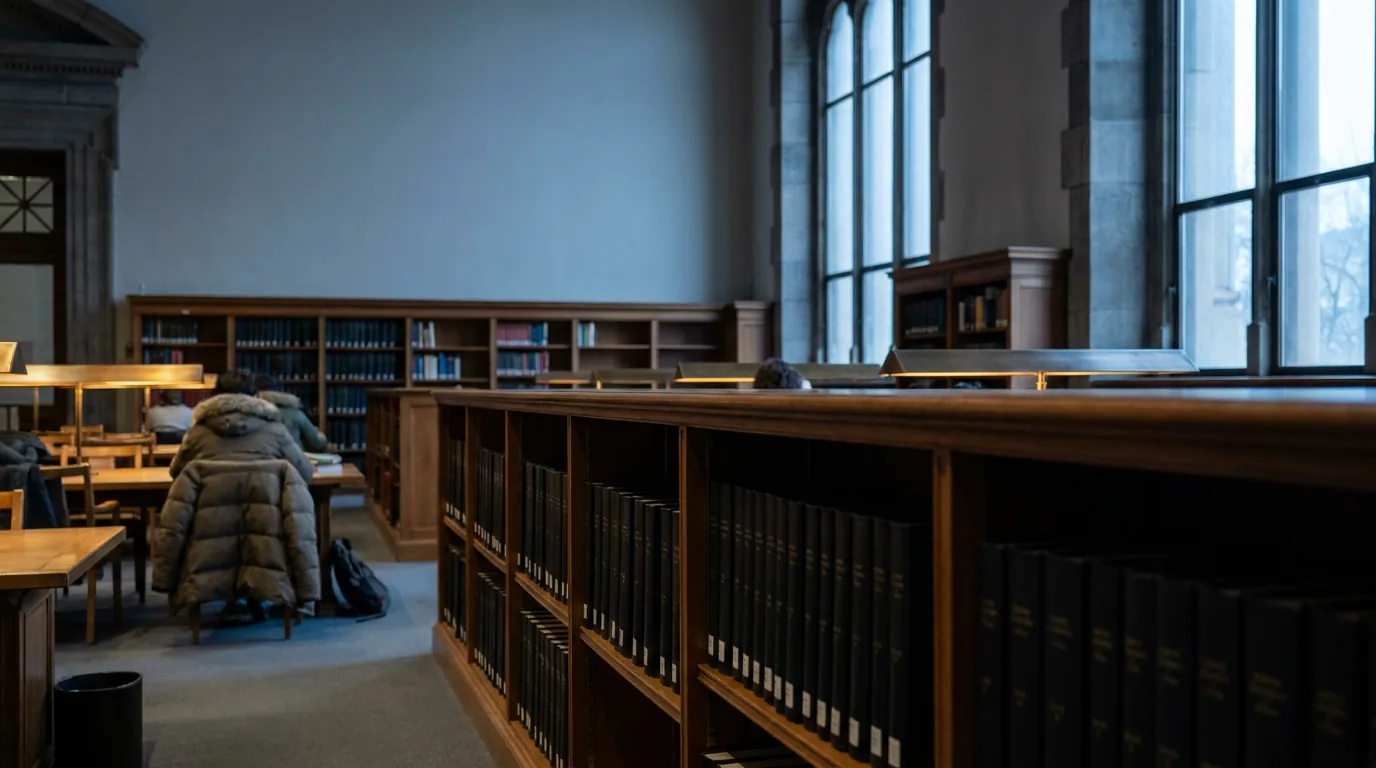 Reading room of a law library — EU 261 2026